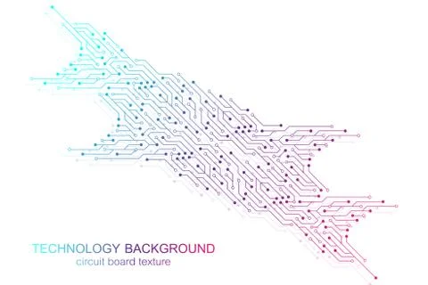 Computer motherboard vector background with circuit board electronic elements イラスト素材
