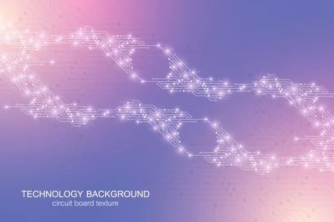 Computer motherboard vector background with circuit board electronic elements イラスト素材