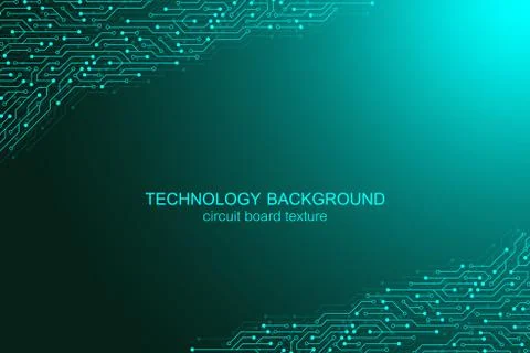 Computer motherboard vector background with circuit board electronic elements Illustrazione stock