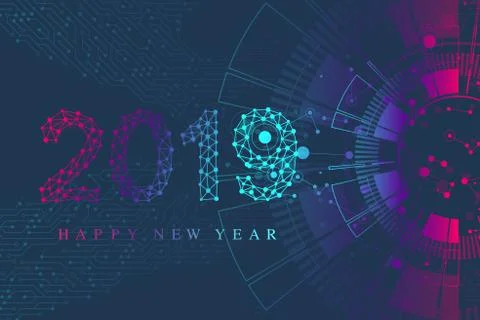 Computer motherboard vector background with circuit board electronic elements Stock Illustration