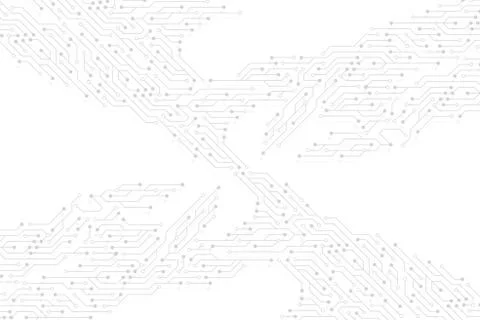 Computer motherboard vector background with circuit board electronic elements 库存插图