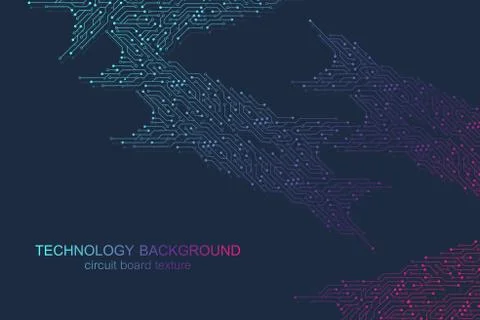 Computer motherboard vector background with circuit board electronic elements Stockillustratie