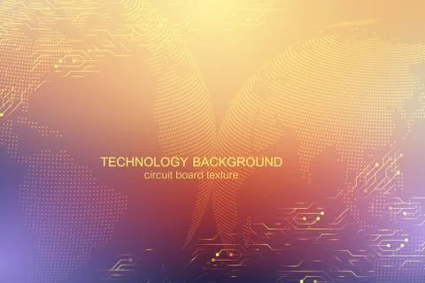 Computer motherboard vector background with circuit board electronic elements 스톡 일러스트