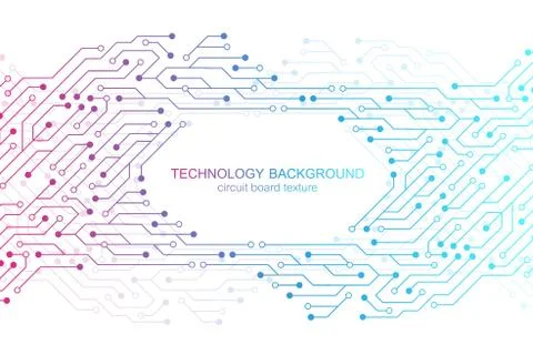 Computer motherboard vector background with circuit board electronic elements Stockillustratie
