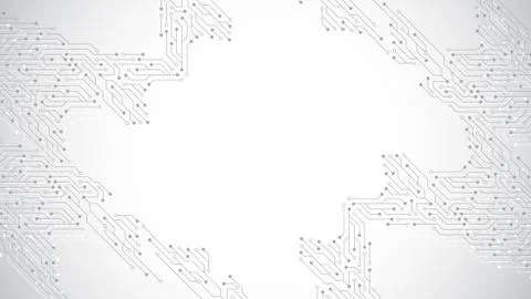 Computer motherboard vector background with circuit board electronic elements イラスト素材