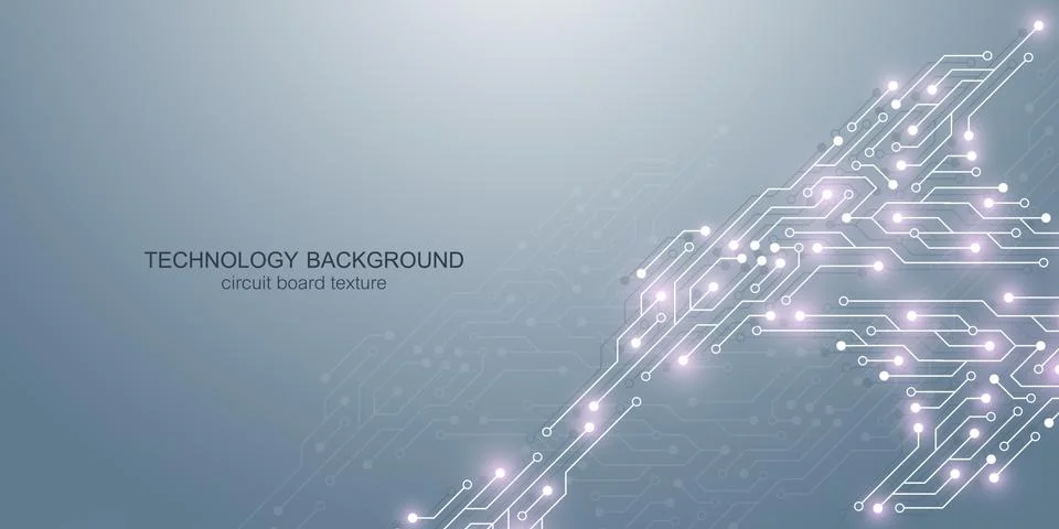 Computer motherboard vector background with circuit board electronic elements 스톡 일러스트