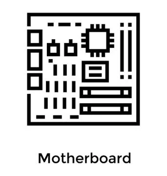 Computer Motherboard Vector Ilustración de archivo