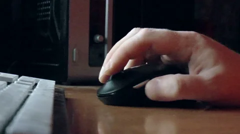 Computer Mous, and hand close up Vídeos de archivo 43196610