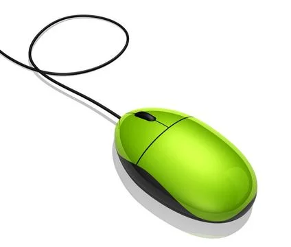 Computer mouse 3D green computer mouse isolated on white Copyright: xZoona... Stock Photos