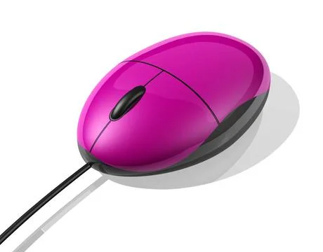 Computer mouse 3D pink computer mouse isolated on white Copyright: xZoonar... Stock Photos