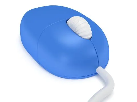 Computer mouse.  3d render. 스톡 일러스트