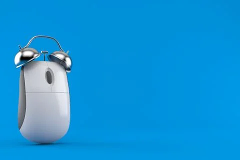 Computer mouse with alarm clock Stock Illustration