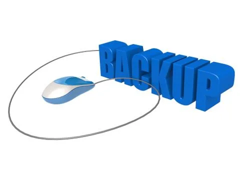 Computer mouse and backup Illustrazione stock