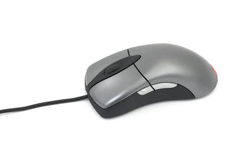 Computer mouse and cable Computer mouse and cable isolated on white backgr... Fotos Stock