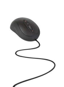 Computer mouse and cable Computer mouse and cable isolated on white backgr... Fotos Stock