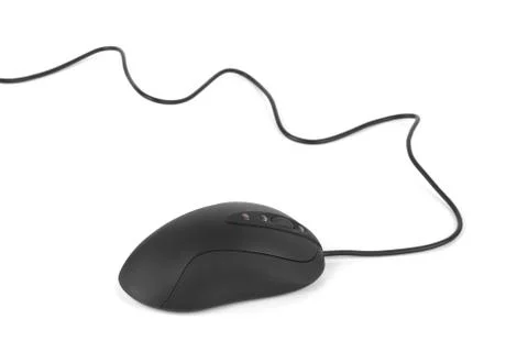 Computer mouse and cable Stock Photos