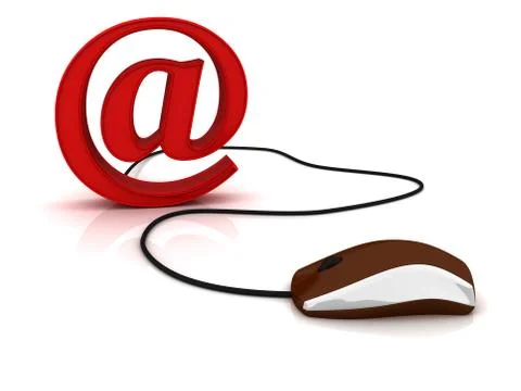 Computer mouse and e-mail symbol 스톡 일러스트