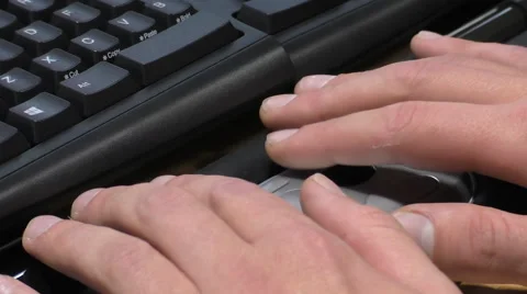 Computer mouse and keyboard alternative for disabled user Stock Footage 58184816