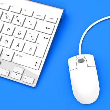 Computer mouse and keyboard Stock Illustration