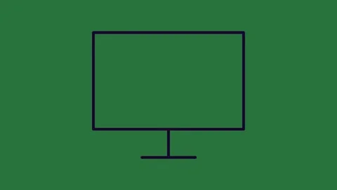 A computer with mouse and keyboard on it isolated isolated on green screen Video stock 336855816