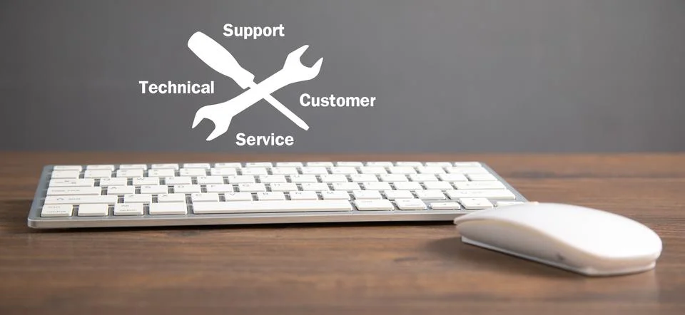 Computer mouse and keyboard. Technical Support Customer Service Stock Photos