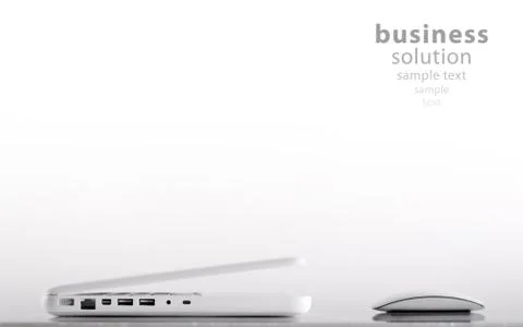 Computer mouse and laptop Stock-Fotos