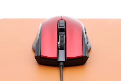 Computer mouse and mouse pad Stock Photos