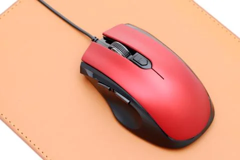 Computer mouse and mouse pad Foto stock
