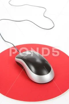 Computer Mouse and pad Stock Photos