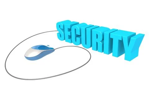 Computer mouse and security イラスト素材