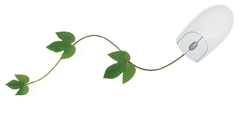 Computer mouse and vine Stock Illustration