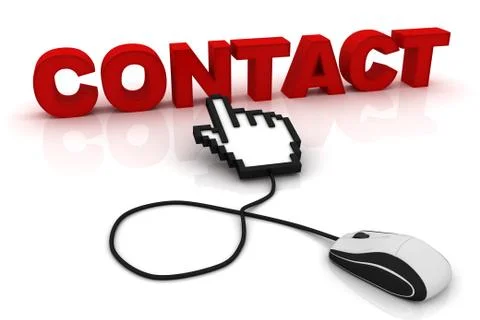 Computer mouse and the word Contact Stock Illustration