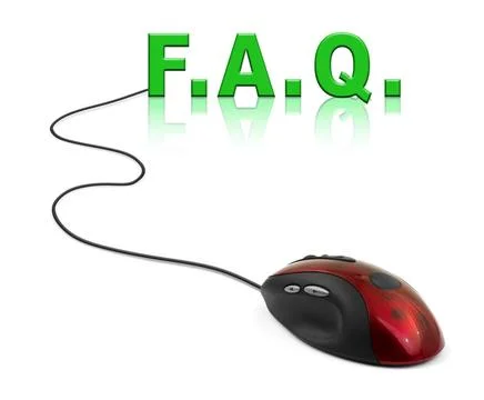 Computer mouse and word FAQ Computer mouse and word FAQ - internet concept... Stock Photos
