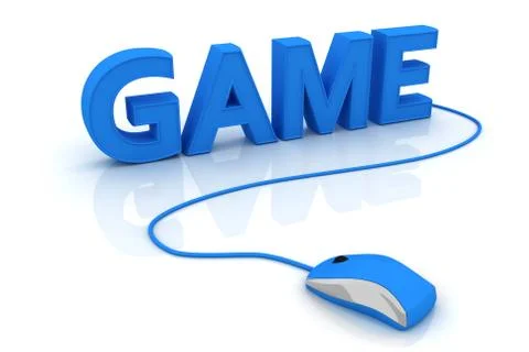 Computer mouse and the word Game Stock Illustration