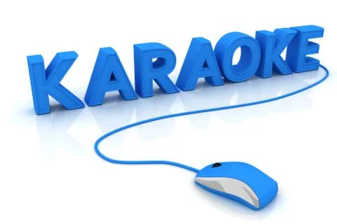 Computer mouse and the word Karaoke Stock Illustration