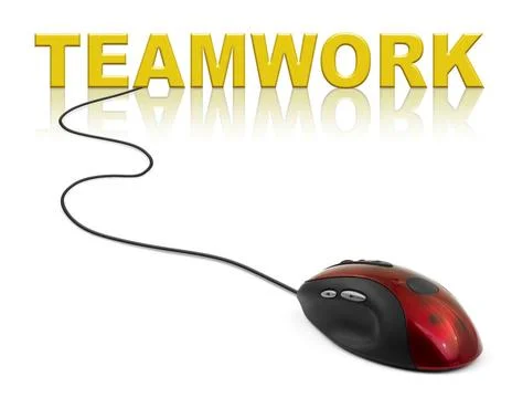 Computer mouse and word Teamwork Computer mouse and word Teamwork - busine... Stock Photos