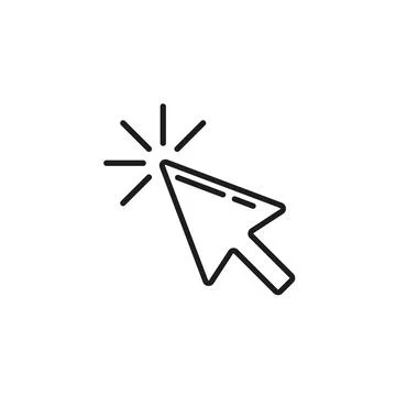 Computer mouse arrow clicks in flat, vector Stock Illustration