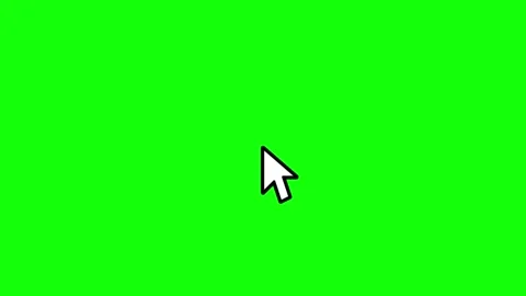 Computer mouse arrow cursor clicking with burst animation on chroma key green Stock Footage 334930876