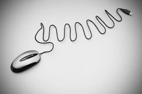 Computer mouse on the background - Technology concept Foto stock