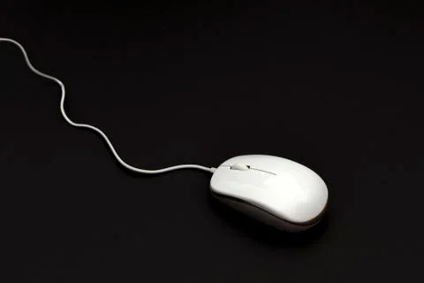 Computer mouse on black background Stock Photos