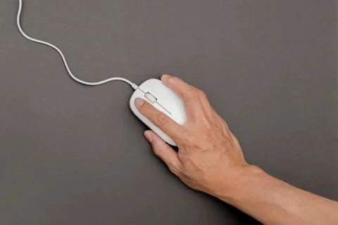 Computer mouse on black background Stock Photos