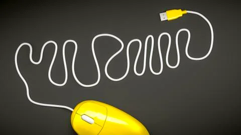 Computer mouse cable Stock Illustration