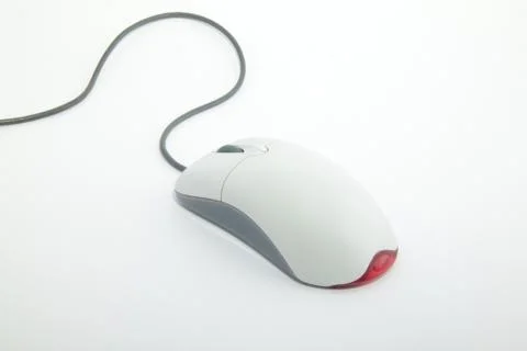 Computer mouse with cable Stock Photos