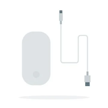 Computer mouse with cable USB Stock Illustration