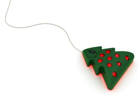 Computer mouse in christmas tree style イラスト素材