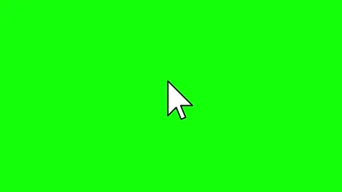 Computer mouse click cursor animation on green screen Stock Footage 312416224