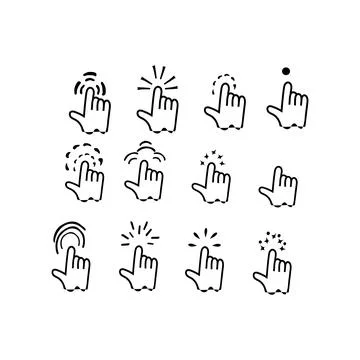 Computer mouse click cursor Stock Illustration