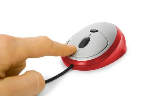 Computer mouse click Stock Photos