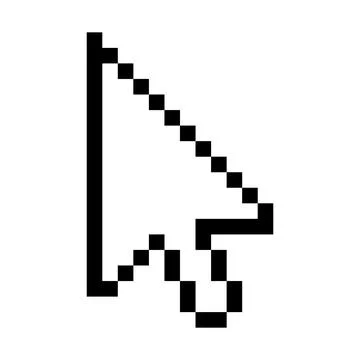 Computer mouse click pointer cursor arrow flat icon for apps and websites Stock Illustration