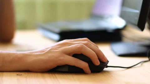 Computer mouse closeup 2 Vídeo Stock 64825827